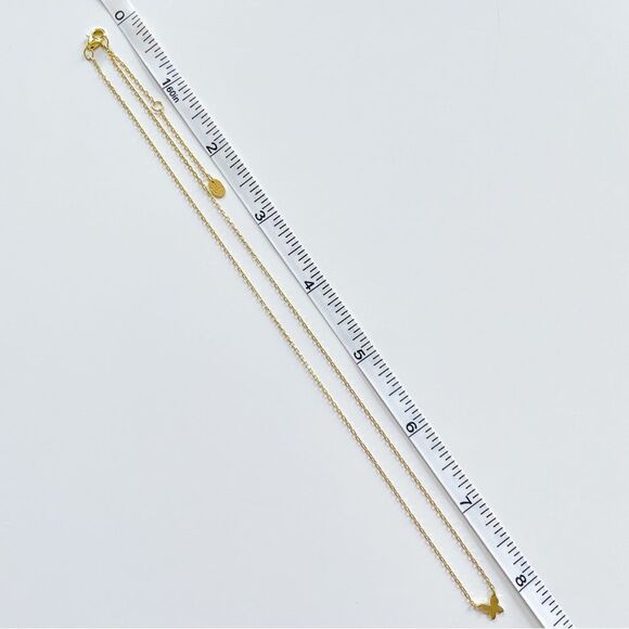 Argento Vivo dainty butterfly necklace. - Picture 10 of 10